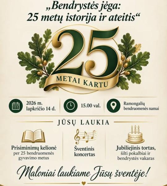 Jubiliejinė šventė Ramongaliuose. Bendrystės jėga: 25 metų istorija ir ateitis