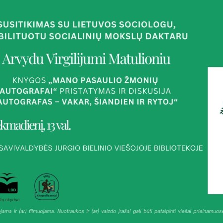 Knygos „Mano pasaulio žmonių autografai“ pristatymas