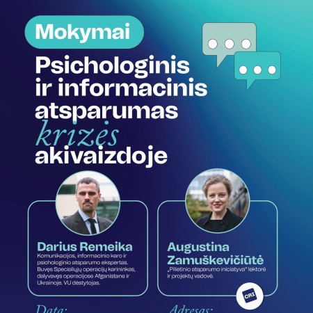 Mokymai „Psichologinis ir informacinis atsparumas krizės akivaizdoje“
