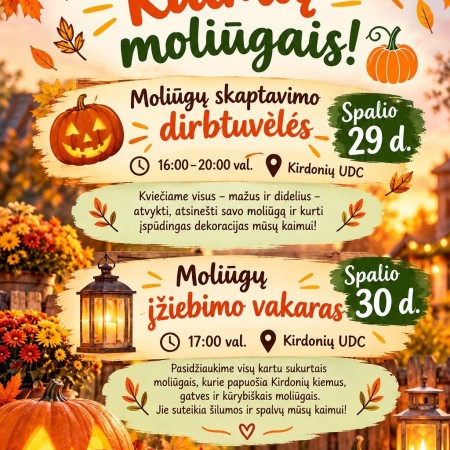 Moliūgų skaptavimo dirbtuvėlės