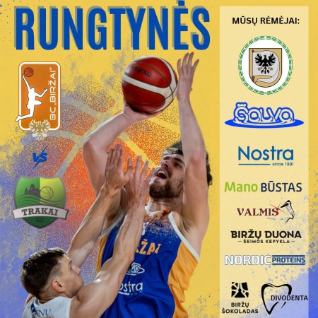 Krepšinio rungtynės BC Biržai - KK Trakai