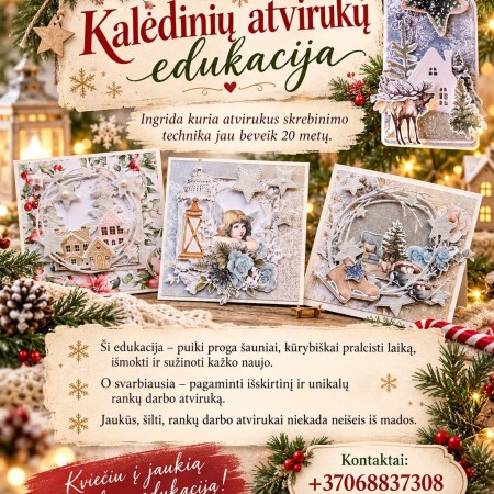 Kalėdinių atvirukų edukacija