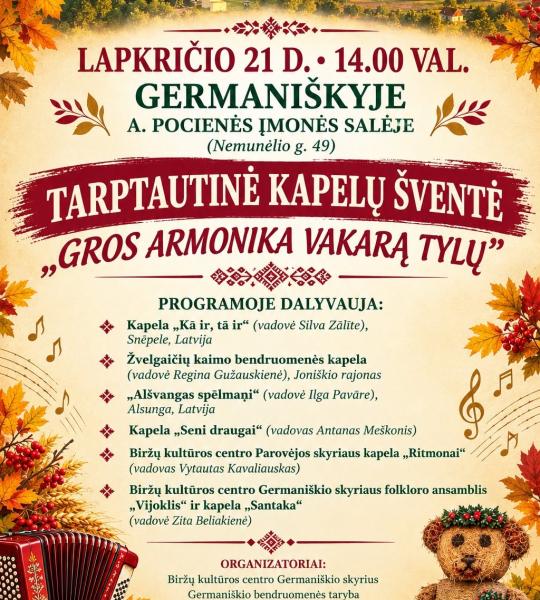 Tarptautinė kapelų šventė „Gros armonika vakarą tylų“