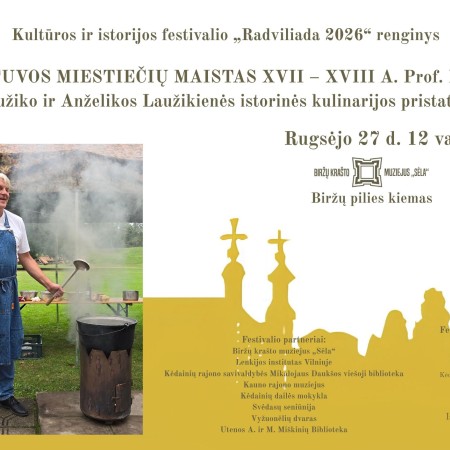 Lietuvos miestiečių maistas XVII–XVIII a., istorinės kulinarijos pristatymas