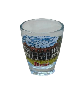 Suvenyrinis stikliukas „Biržai“ (kūgio formos)