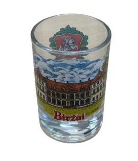 Suvenyrinis stikliukas su Biržų pilimi