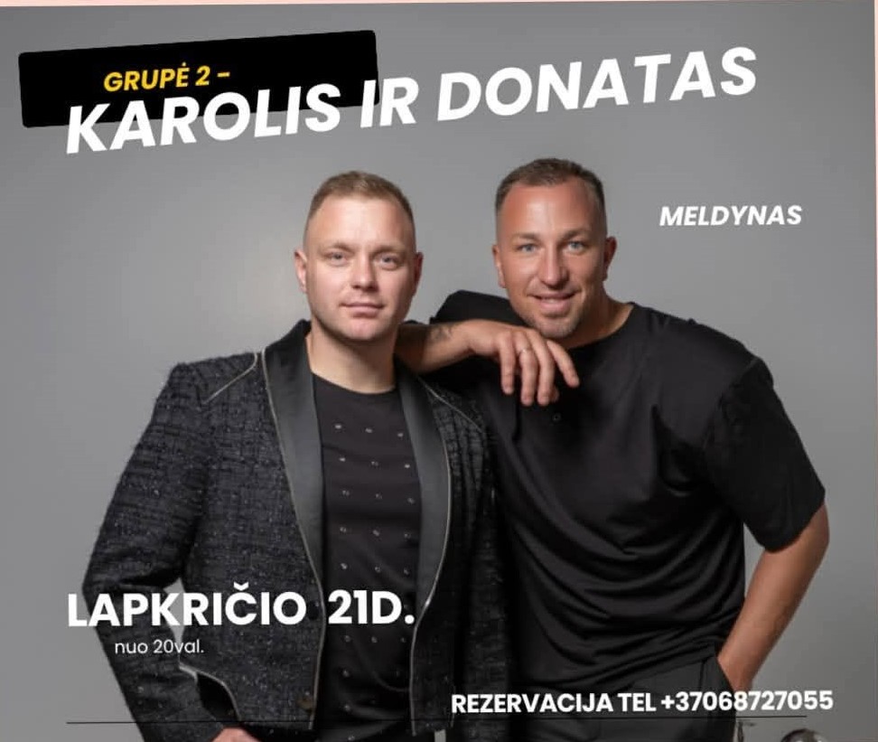 Grupė 2. Karolis ir Donatas koncerto plakatas